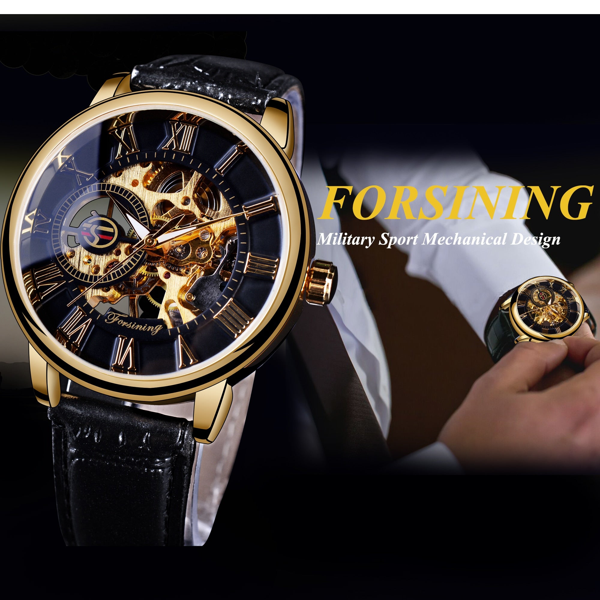 Forsining luxury brand top military best sale