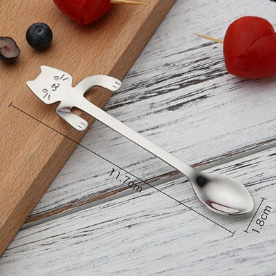 Cute Cat Stainless Steel Teaspoons